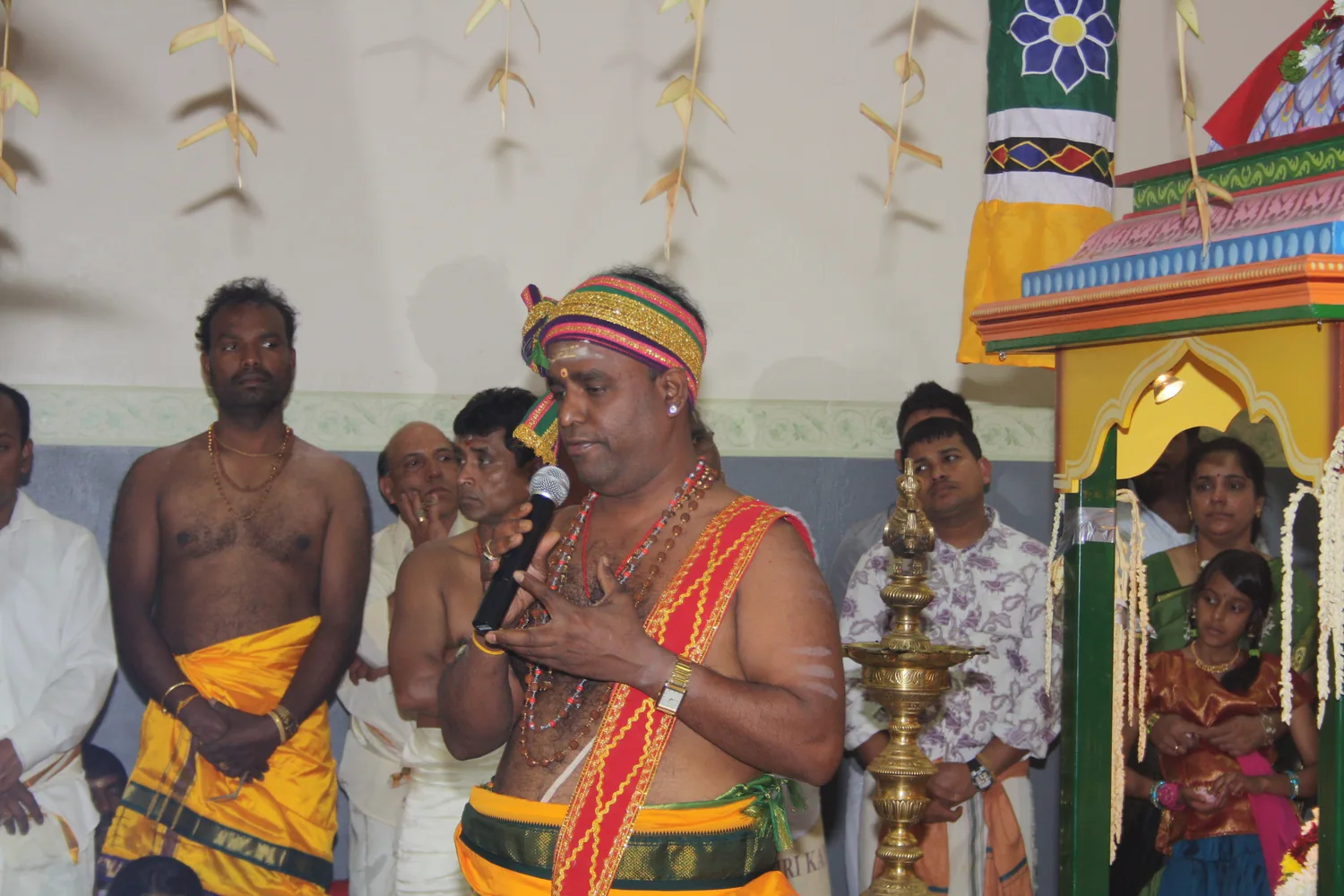 The rites announced to the hall.